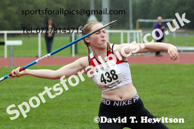 Women and Girls javelin, 2021 North Eastern Track and Field Champs., Middesbrough. Photo: David T. Hewitson/Sports for All Pics